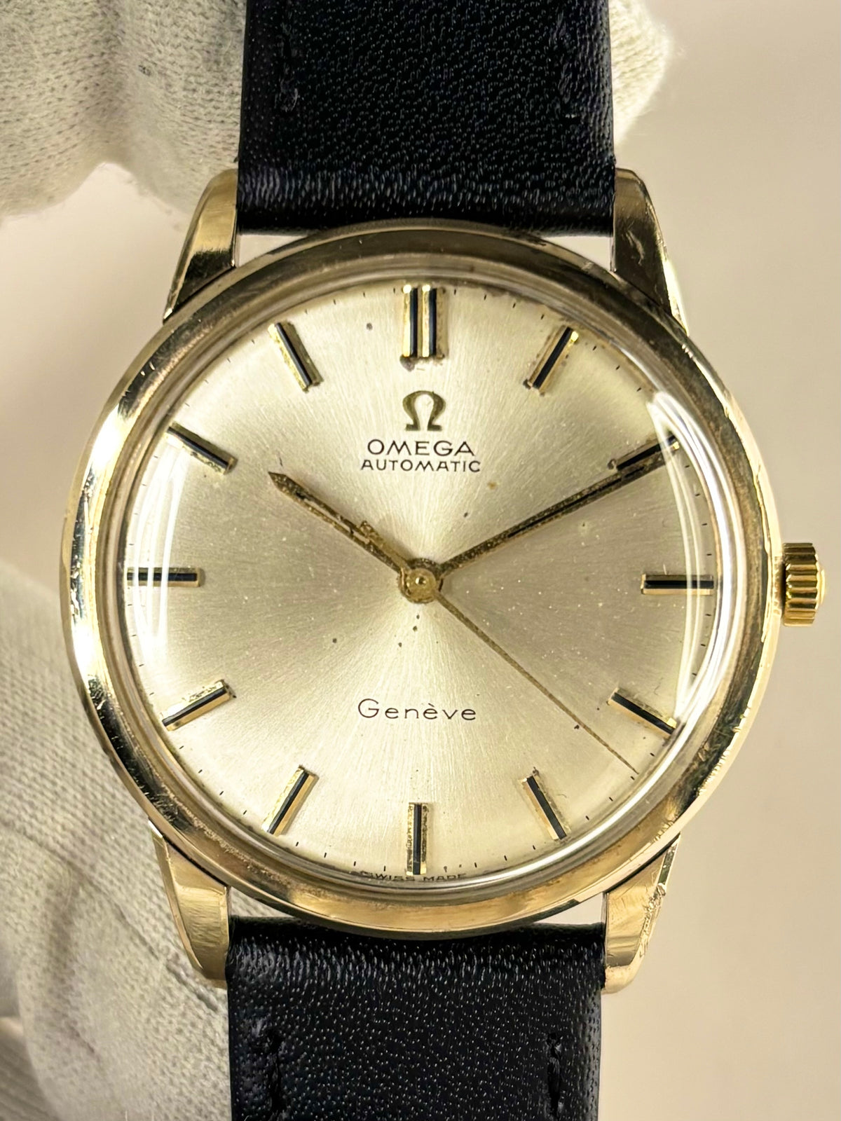 OMEGA Geneve 9ct Gold Vintage *+BOX* 1960’s Automatic Gold Dress Watch - 25418