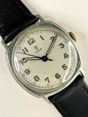 TUDOR Vintage 1940’s Men’s Manual Silver Cushion Watch - 59