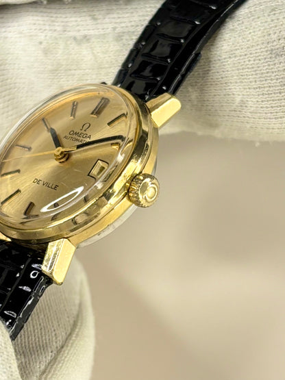 OMEGA De Ville Ladies Vintage 1970’s Automatic Date Gold Dress Watch - 562.0018