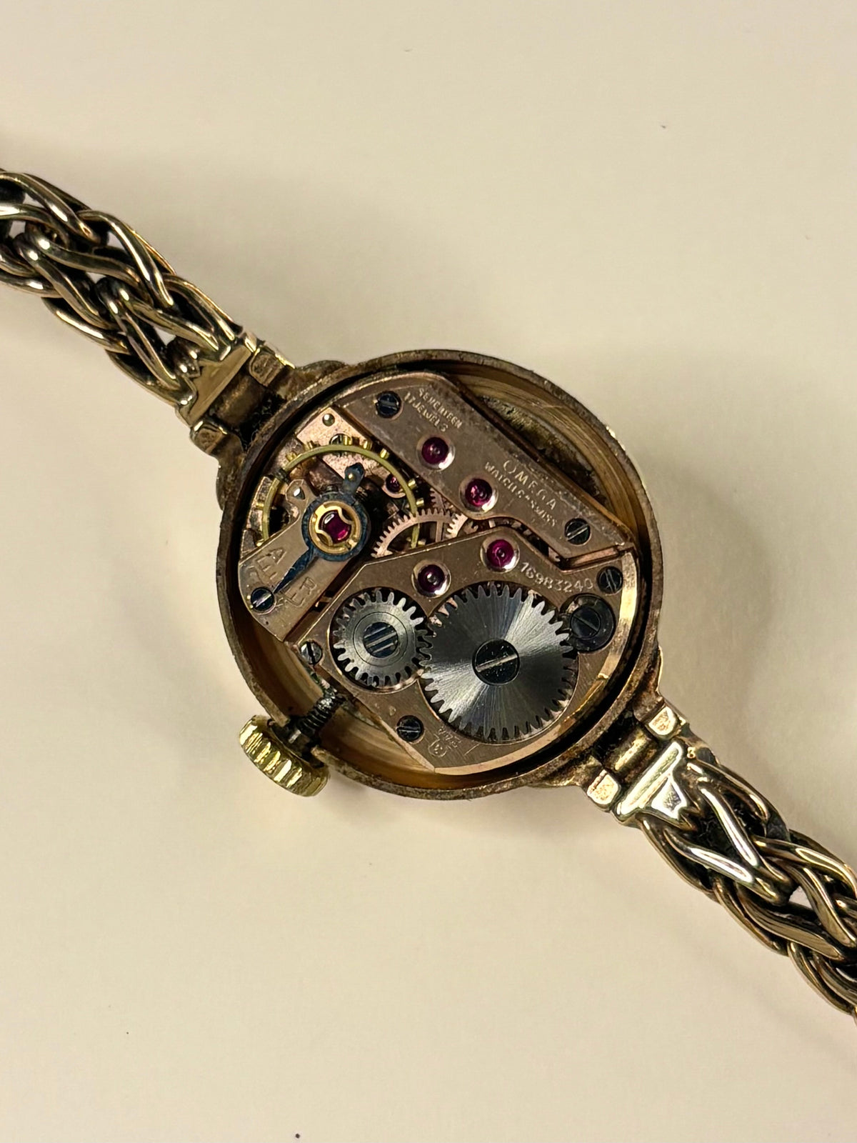 OMEGA 9ct Gold Ladies *+BOX* Vintage 1950’s Manual Cocktail Watch - 77824