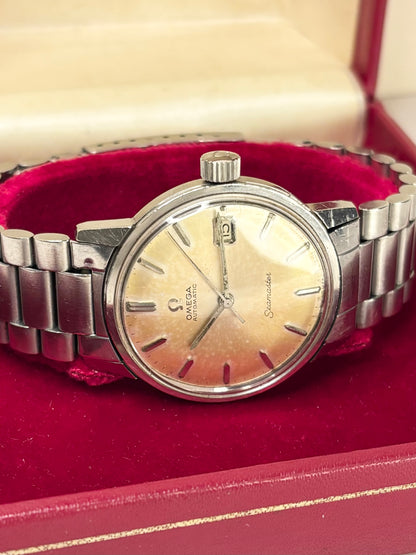 OMEGA Seamaster Vintage *+BOX* 1960’s Men’s Date Automatic Silver Watch - 166.002