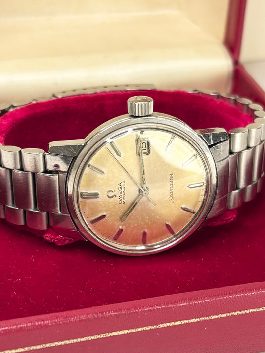 OMEGA Seamaster Vintage *+BOX* 1960’s Men’s Date Automatic Silver Watch - 166.002