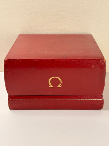 original box of Omega Constellation 1950s men’s automatic steel watch ref. 14381
