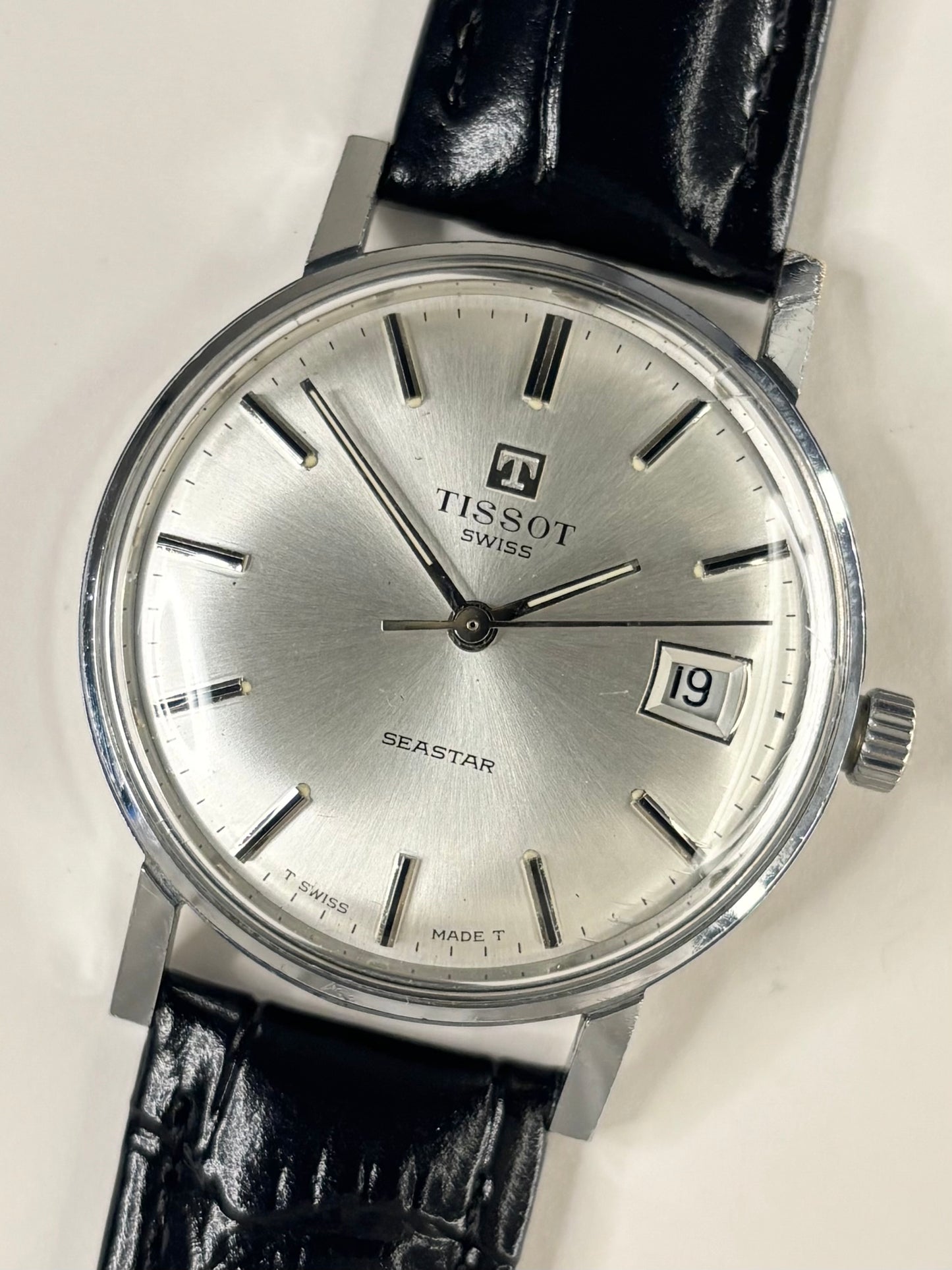 TISSOT Seastar Vintage 1970’s *FULL SET* Men’s Manual Date Silver Dress Watch - 42520