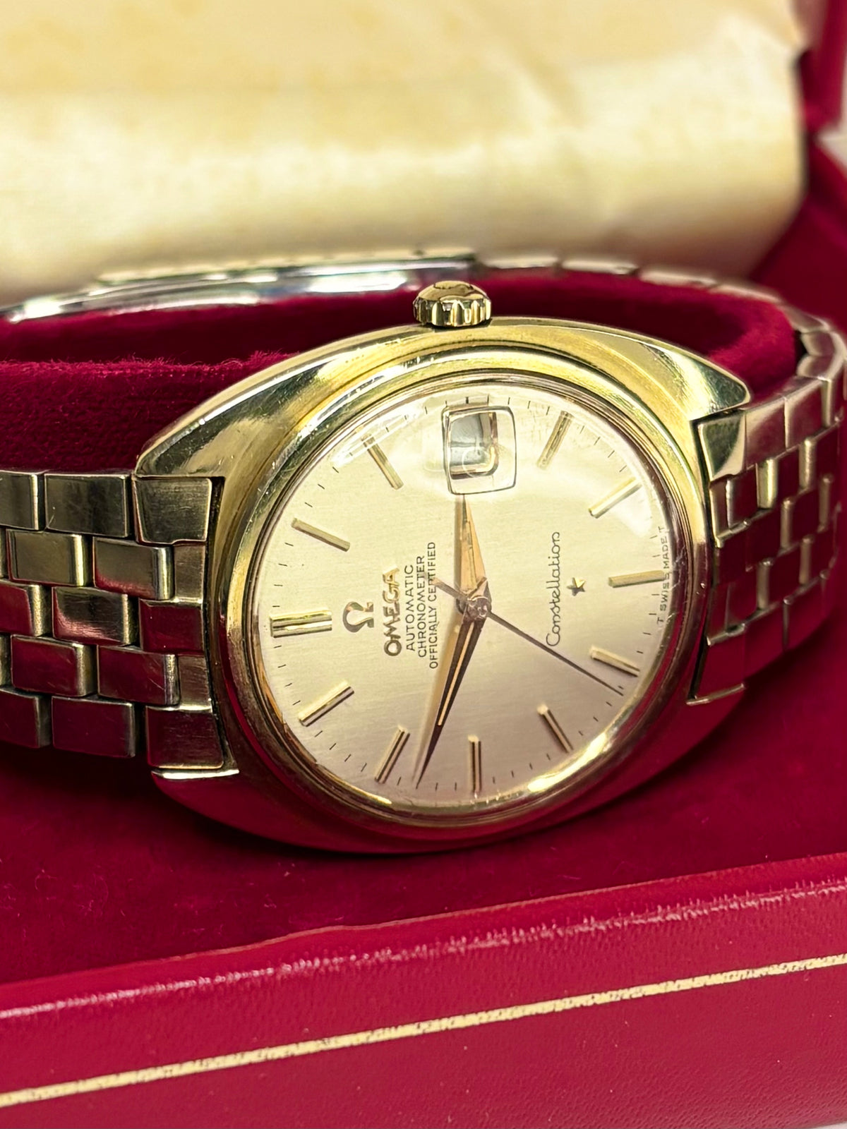 OMEGA Constellation *+BOX* Vintage 1960’s Men’s Automatic Gold Watch - 168.017