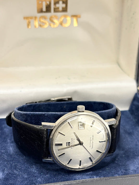 Premium vintage Tissot dress watch c.1973 with automatic movement and stainless steel case, a luxury handmade Swiss timepiece and classic timekeeper