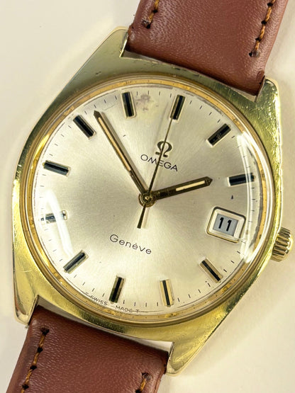 OMEGA Geneve Vintage 1970’s Men’s Manual Date Gold Dress Watch - 136.041