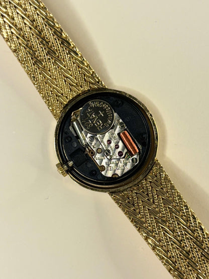 1980s Longines ladies watch with gold-plated case, quartz calibre L961.2, original box included