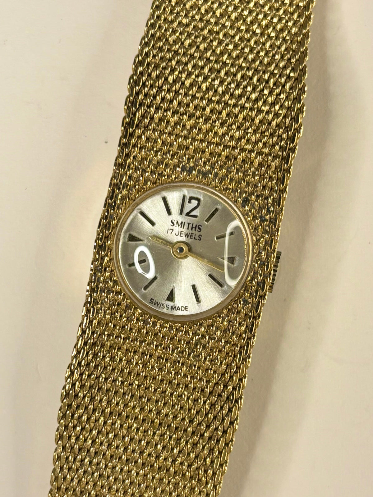 SMITHS Ladies *+BOX&PAPERS* Vintage 1970's Manual Gold Watch