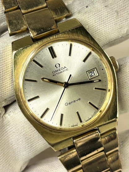 OMEGA Geneve *+BOX* Vintage 1970’s Men’s Automatic Date Gold Watch - 166.0099