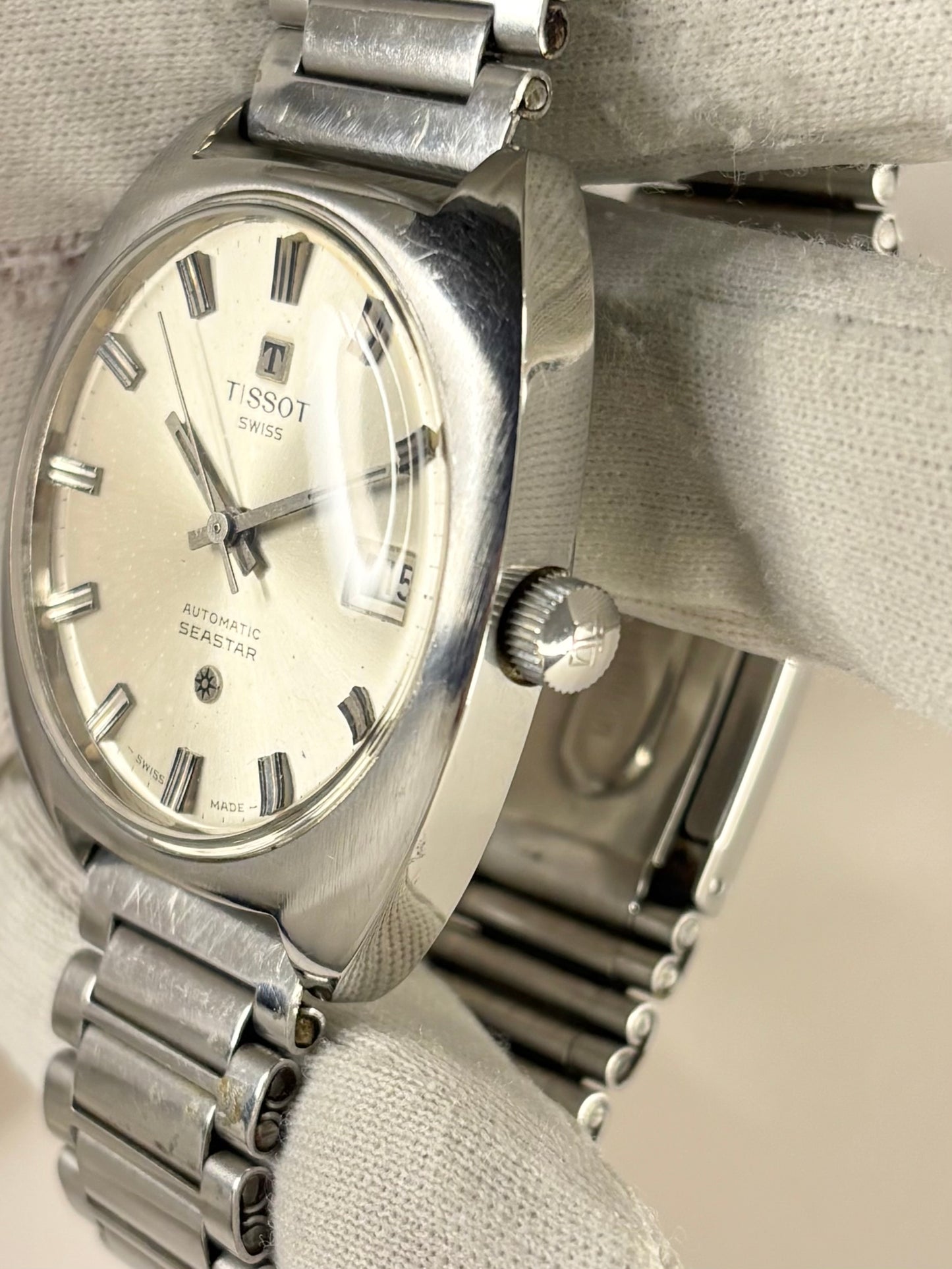 TISSOT Seastar Vintage 1970’s Men’s Automatic Date Silver Watch