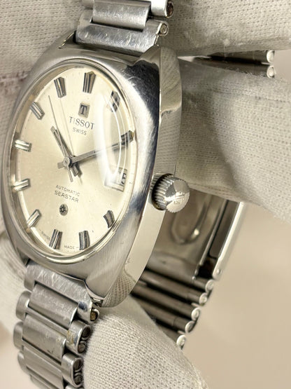 TISSOT Seastar Vintage 1970’s Men’s Automatic Date Silver Watch