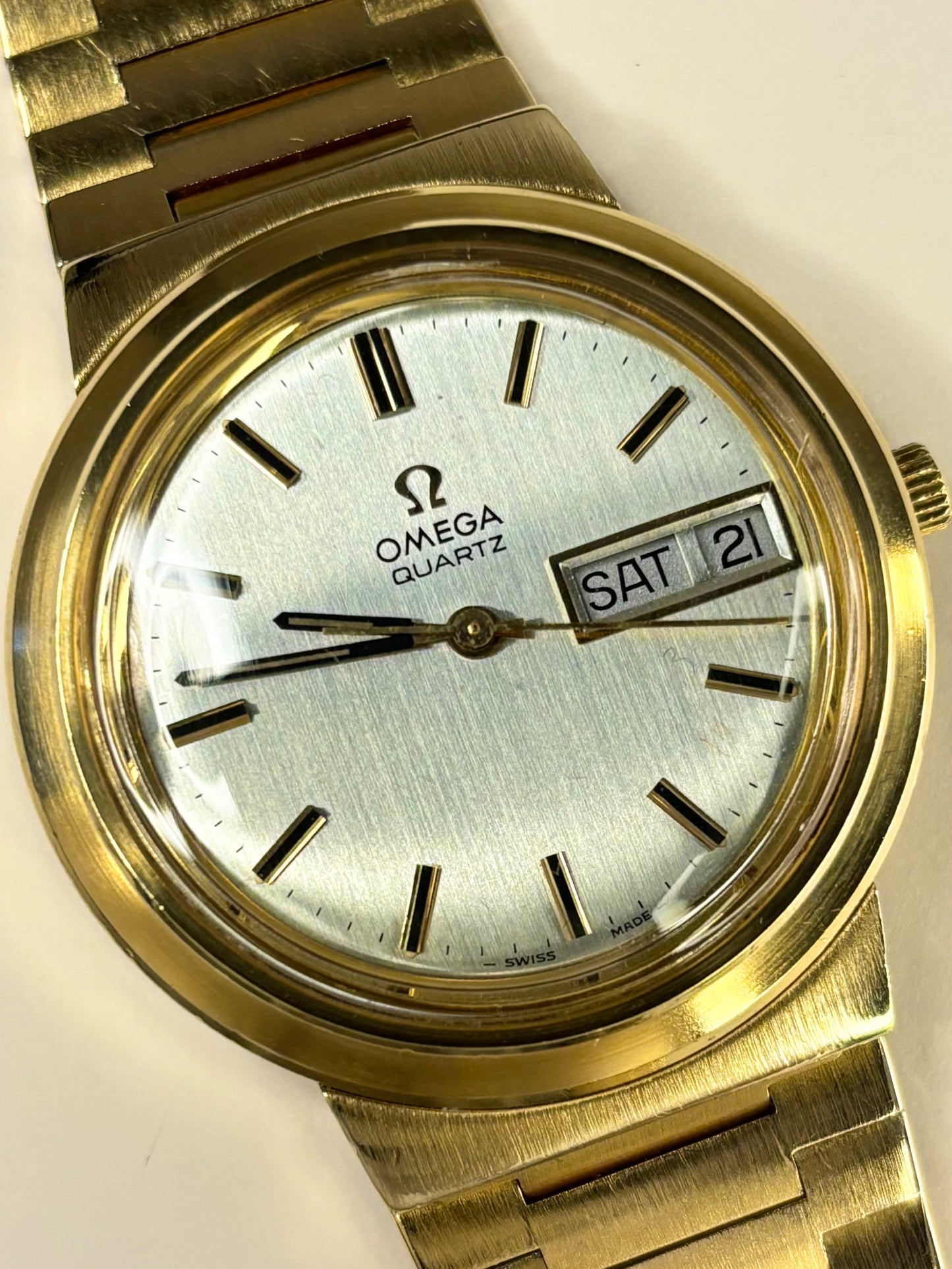 OMEGA Vintage 1970’s Men’s Quartz Gold Day/Date Dress Watch - 196.0058 - Cal. 1310