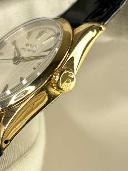 ROLEX Oyster Perpetual *RARE* ‘Semi-Bubble Back’ Vintage 1950’s Automatic Gold Dress Watch - 6285