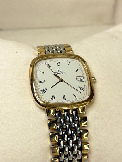 OMEGA De Ville *+BOX&PAPERS* Vintage 1980’s Men’s Bimetal Date Watch - 396.1017