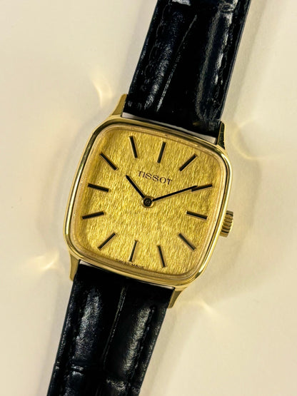 TISSOT Ladies Vintage 1970’s *+BOX&PAPERS* Manual Gold Square Dress Watch
