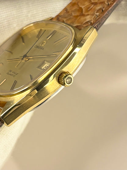 OMEGA De Ville Vintage 1970’s Men’s Date Gold Dress Watch - 192.0034