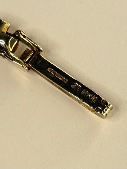 Avia 1966 solid gold ladies vintage timekeeper bracelet view with hallmark details and presentation box