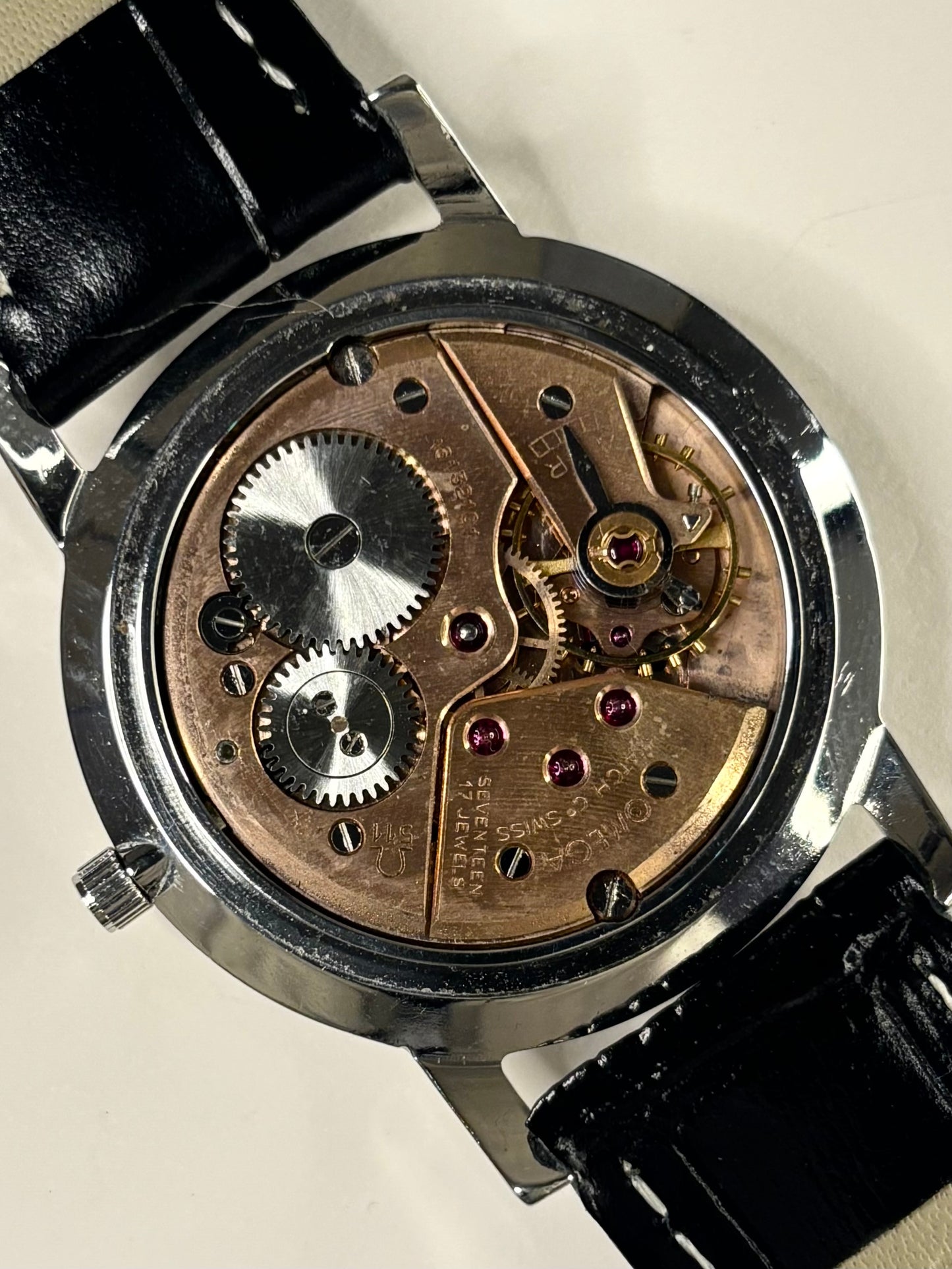 OMEGA Vintage *RARE* 1950’s Men’s Manual Black Dial Silver Dress Watch - 14371