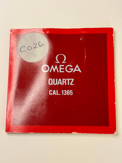 omega calibre 1365 booklet manual 
