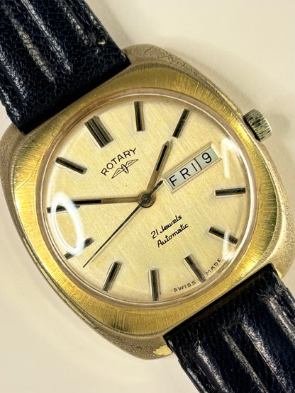 Rotary Ref. 1966 men’s 1966 dress timekeeper with gold plated case, classic dial and automatic movement