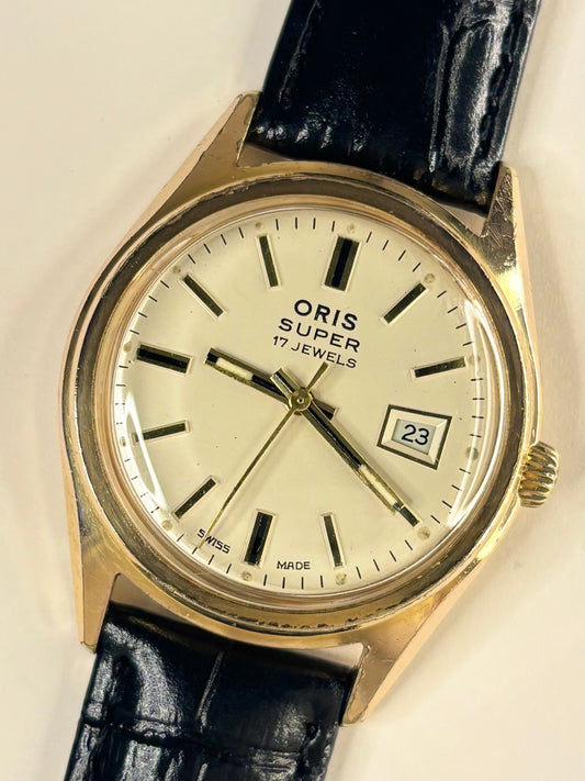 ORIS Super Vintage 1970’s Men’s Manual Date Gold Dress Watch