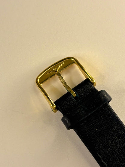 buckle of Longines Presence vintage 1992 men’s quartz gold plated wristwatch