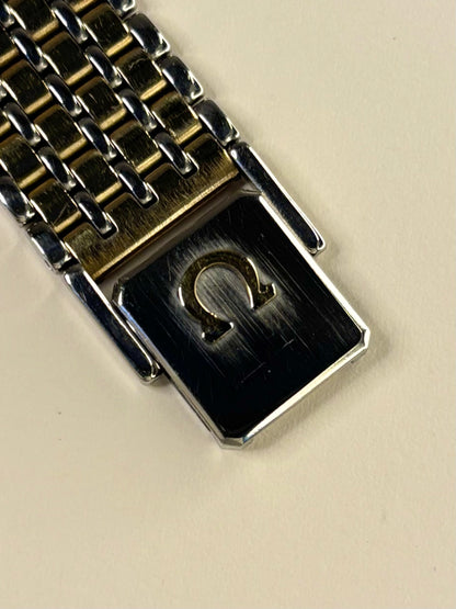 buckle strap bracelet  of Omega De Ville vintage 1982 men’s quartz gold plated watch
