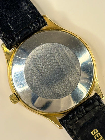 Caseback of Omega De Ville vintage 1970s quartz watch ref. 192.0027