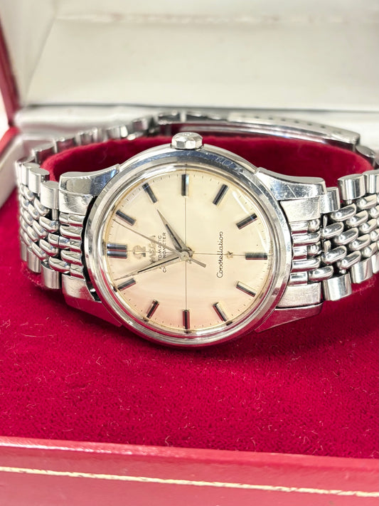 OMEGA Constellation *BOXED* Crosshair Vintage 1950’s Men’s Automatic Chronometer Silver Watch - 14381