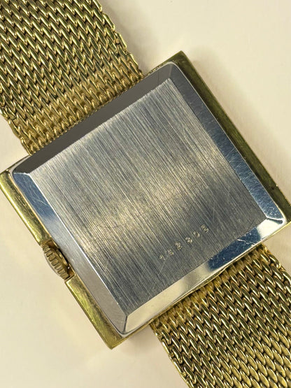 Rotary Ref. 1967 gold plated 1967 men’s vintage dress timekeeper caseback view with hallmark details