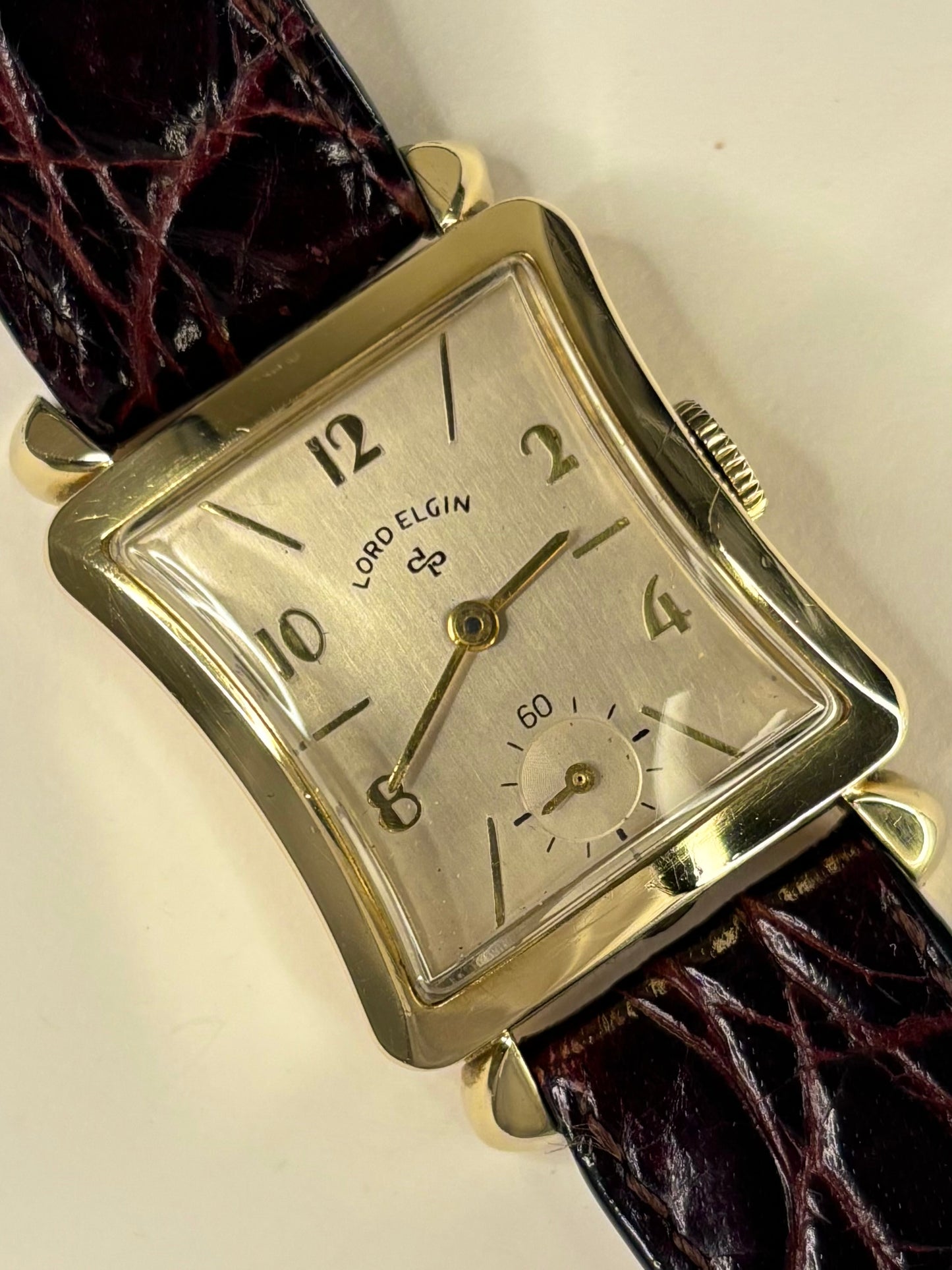 Lord Elgin 14K Gold Filled Vintage 1950’s Men’s Manual Tank Watch - 670