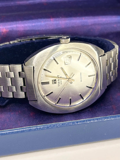 TISSOT Seastar Vintage 1970’s *+BOX* Men’s Manual Date Silver Watch