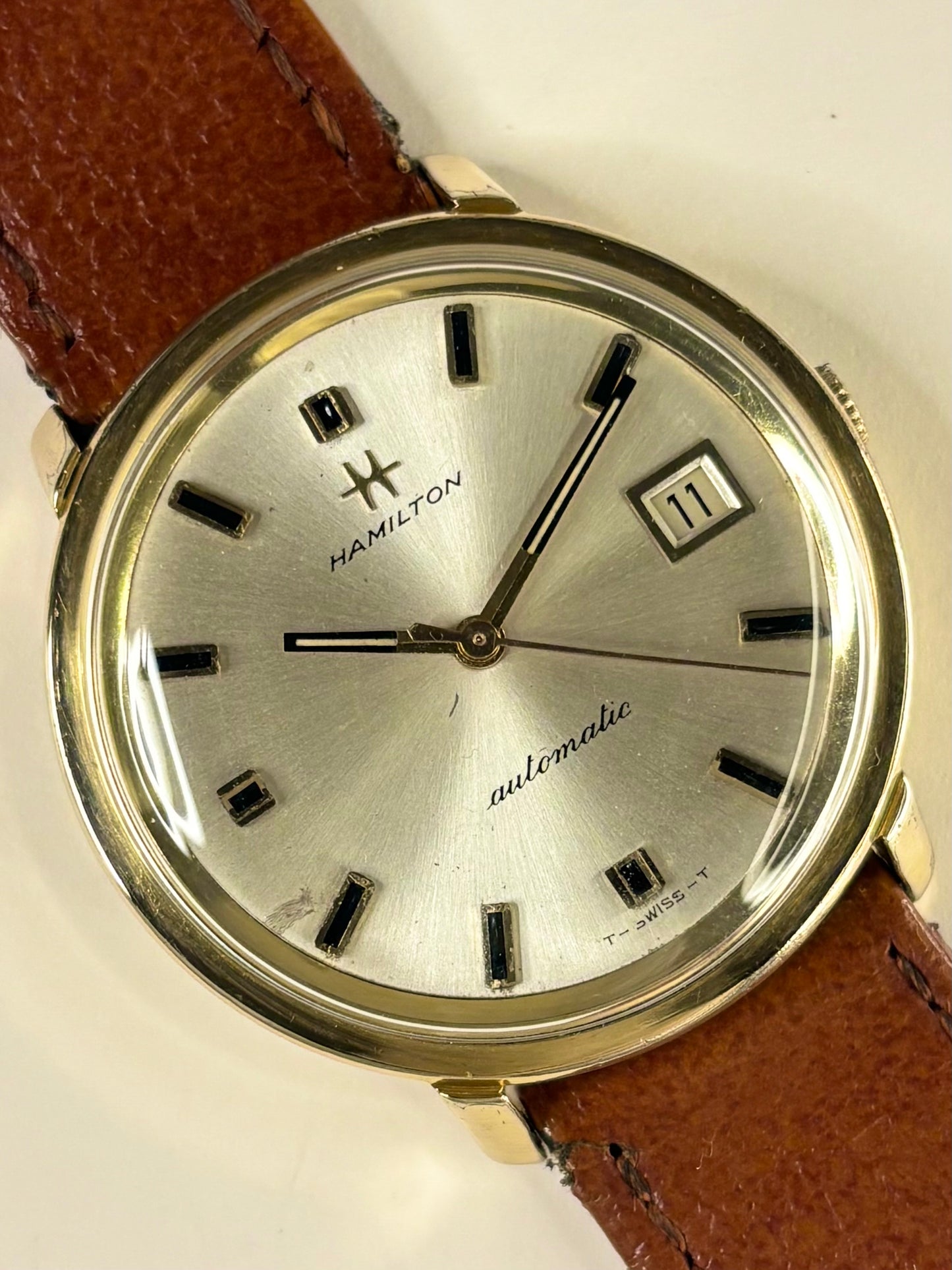 HAMILTON Vintage 1970’s Men’s Automatic Date Gold Dress Watch