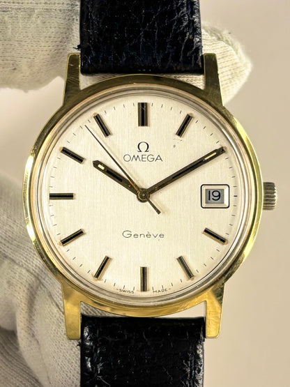 OMEGA Geneve Vintage 1970’s Men’s Manual Date Gold Dress Watch - 136.0104