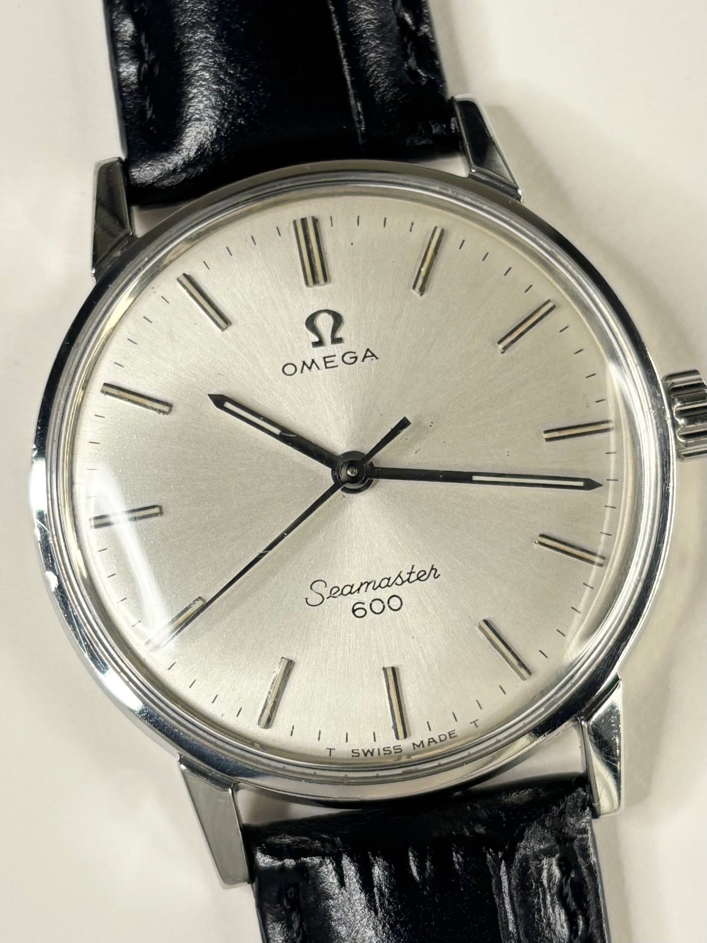 Close-up of Omega Seamaster 600 Cal. 601 movement vintage watch