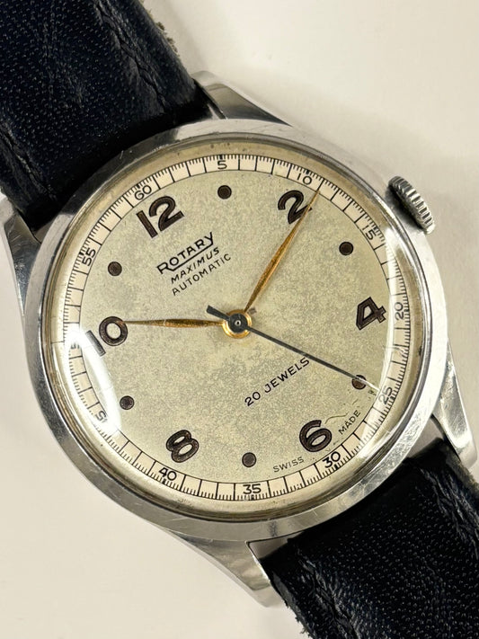 ROTARY Maximus *RARE* Automatic Bumper Vintage 1940’s Men’s Dress Watch