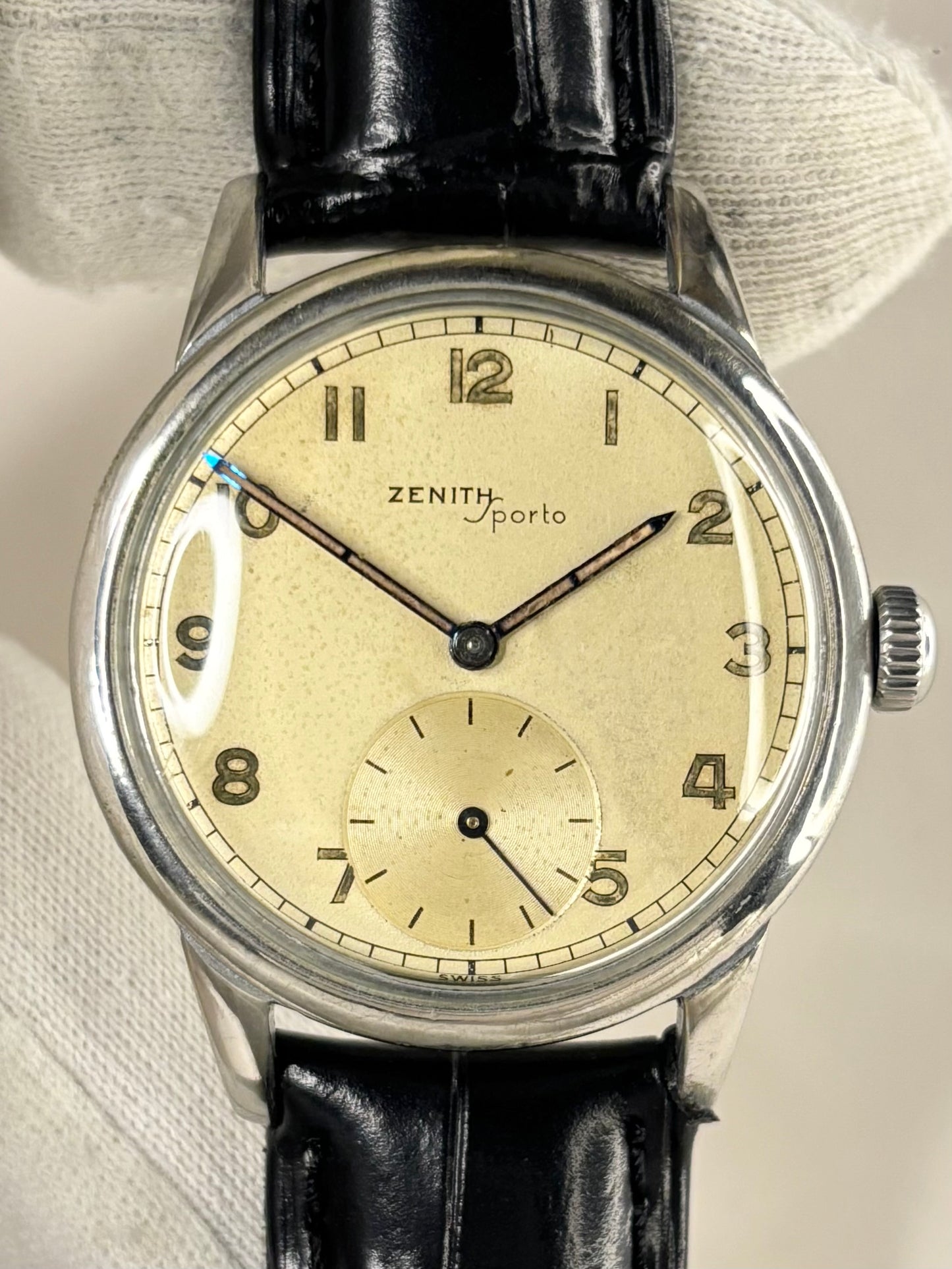 ZENITH Sporto Vintage 1940’s Men’s Manual Silver Watch
