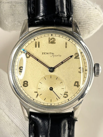 ZENITH Sporto Vintage 1940’s Men’s Manual Silver Watch