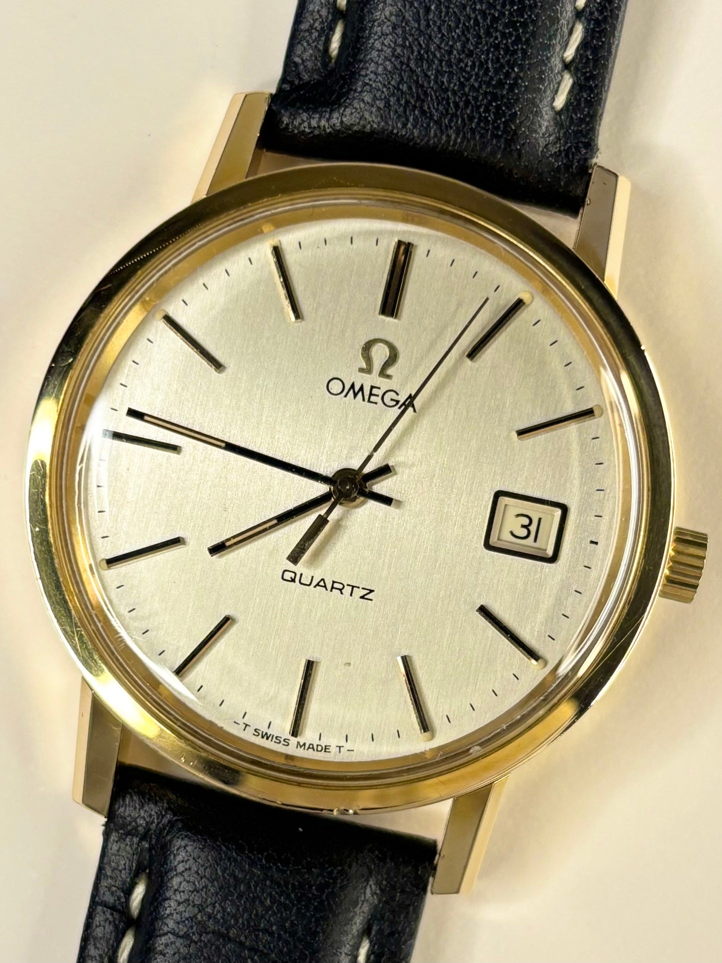 OMEGA Vintage 1970’s Men’s Date Gold Dress Watch - 196.0160