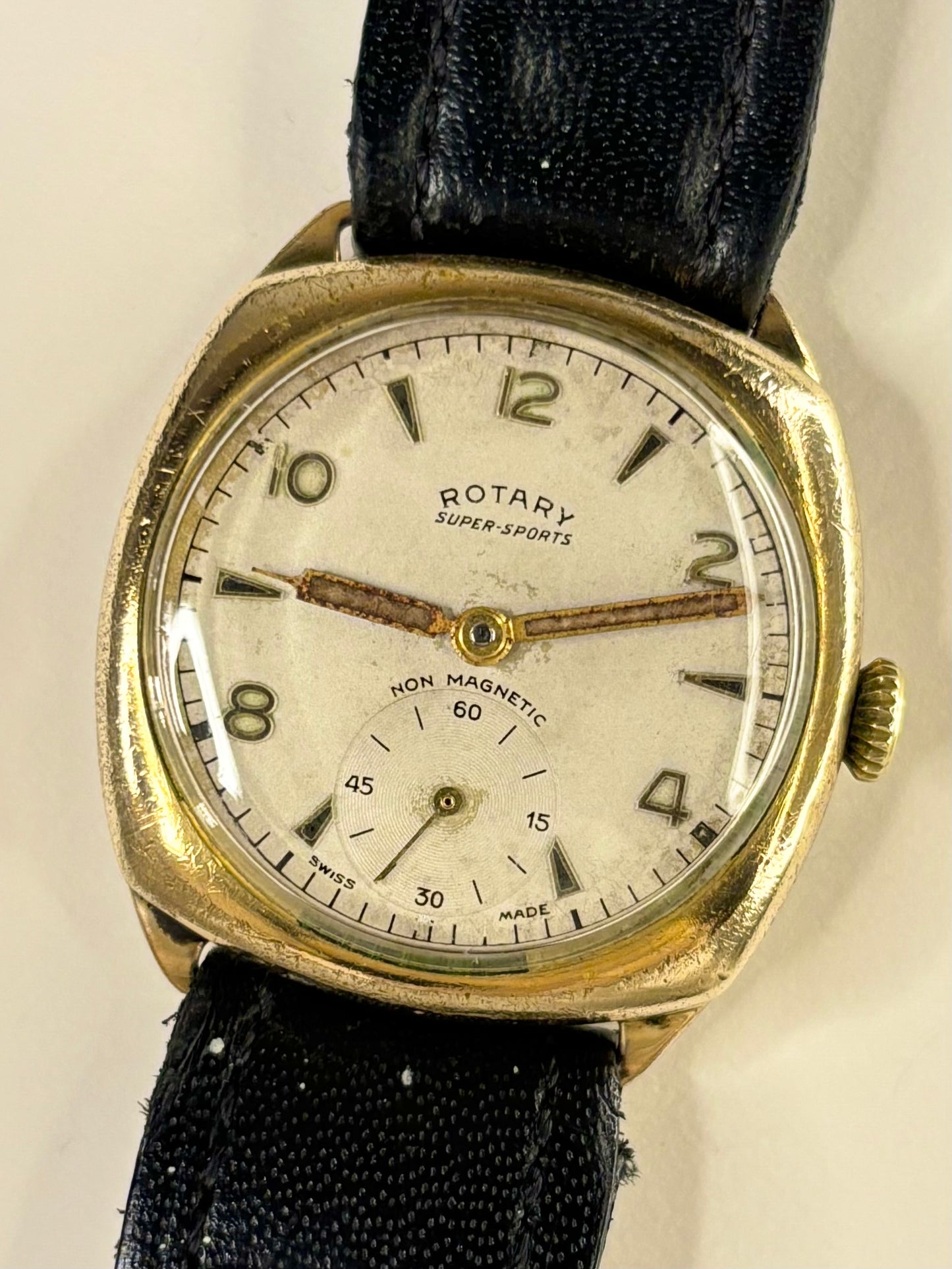 ROTARY Vintage 1930’s *+BOX* Men’s Manual Gold Cushion Dress Watch