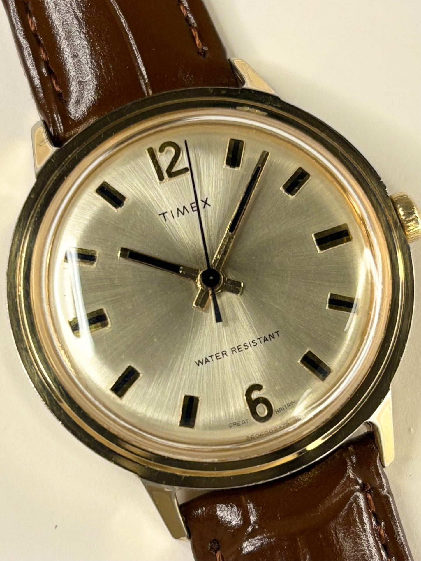 TIMEX Vintage 1970’s Men’s Manual Sunburst Dial Gold Dress Watch