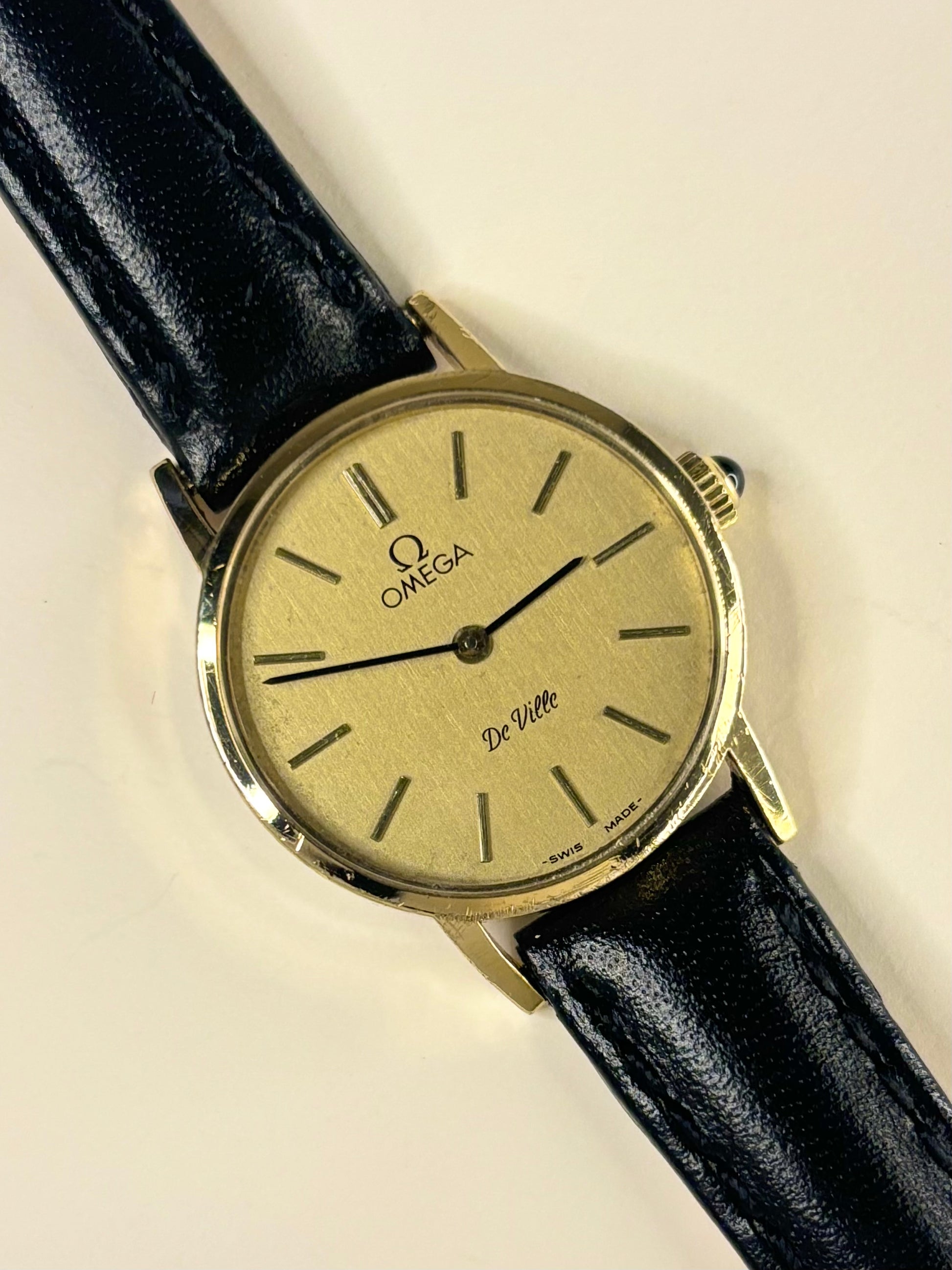 Vintage 1970’s Omega ladies watch, gold-plated case, gold-toned dial, manual movement 625, model 511.0392, a luxury Swiss timepiece and precise timekeeper