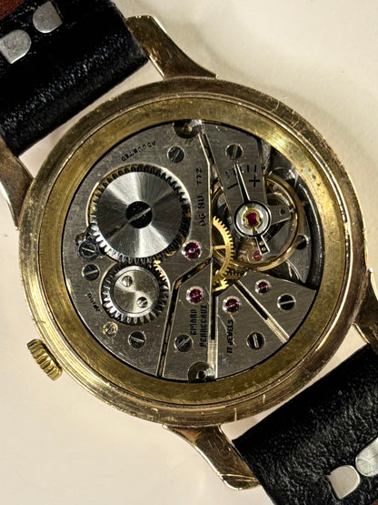 Vintage Girard Perregaux 1966 dress timepiece — manual wind movement, polished caseback and 33mm 9ct solid gold case