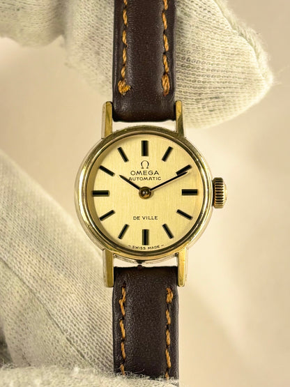 OMEGA De Ville Ladies *+BOX* Vintage 1970’s Automatic Gold Dress Watch - 551.0057