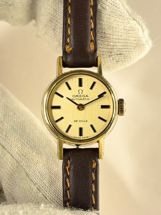 OMEGA De Ville Ladies *+BOX* Vintage 1970’s Automatic Gold Dress Watch - 551.0057