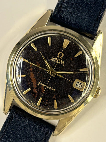 OMEGA Seamaster Vintage 1960’s *+BOX* Men’s Automatic Black Dial Gold Dress Watch