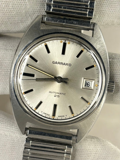 GARRARD Vintage 1970’s Men’s Automatic Date Silver Watch