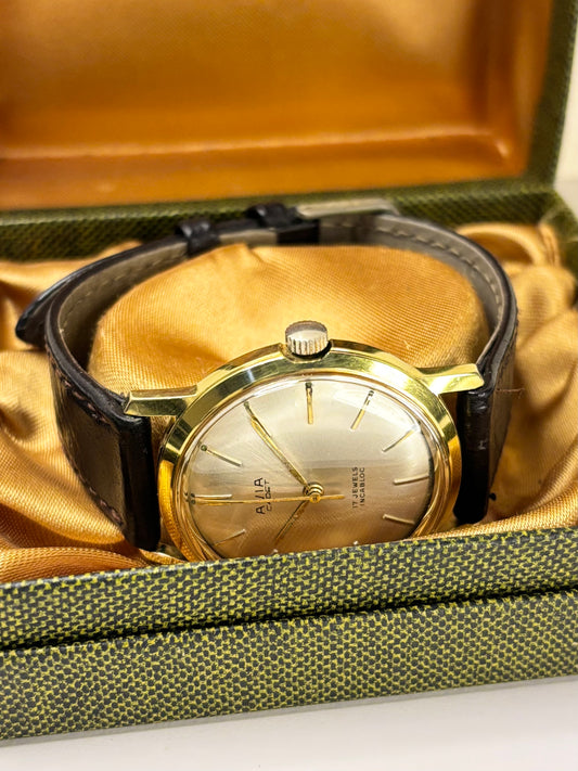 AVIA Cadet *+BOX* Vintage 1960’s Men’s Manual Gold Dress Watch