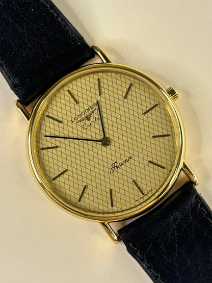 1992 Longines Presence men’s dress watch gold plated quartz elegant design